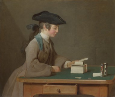 The House of Cards, c. 1736. Artist: Chardin, Jean-Baptiste Siméon (1699-1779)