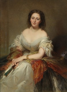 Portrait of Maria Countess Walewska (1786-1817), 1859. Artist: Dubufe, Louis Edouard (1819-1883)