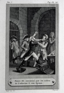The Assassination of Emperor of Russia Peter III Fyodorovich on 17 July 1762. Artist: French master