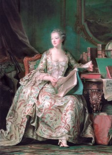 Full-length portrait of the Marquise de Pompadour (1721-1764). Artist: La Tour, Maurice Quentin de (1704-1788)