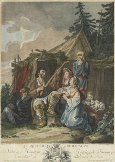 The Balalaika Player, 1765. Artist: Le Prince, Jean-Baptiste (1734-1781)