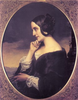 Portrait of Marie d?Agoult (1805-1876), 1843. Artist: Lehmann, Henri (1814-1882)