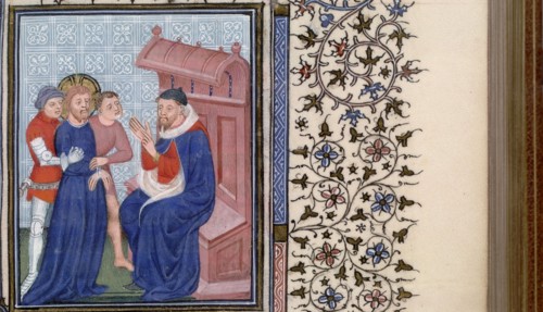 Christ before Pilate (Book of Hours), 1400s. Artist: Master of Troyes (active 1400-1415)