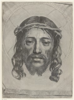 The veil of Saint Veronica, 1949. Artist: Mellan, Claude (1598-1688)