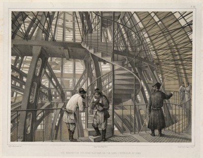 Metal construction inside of the cathedral (From: The Construction of the Saint Isaac's Cathedral), 1845. Artist: Montferrand, Auguste, de (1786-1858)