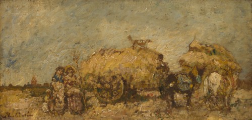 The Hayfield, c. 1870. Artist: Monticelli, Adolphe-Thomas-Joseph (1824-1886)