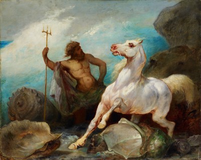Neptune Creating the Horse, ca 1845. Artist: Odier, Édouard Alexandre (1800-1887)