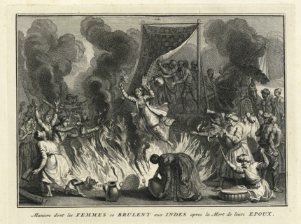 Widow Burning in India, 1728. Artist: Picart, Bernard (1673?1733)