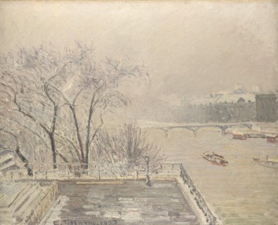The Louvre under Snow, 1902. Artist: Pissarro, Camille (1830-1903)