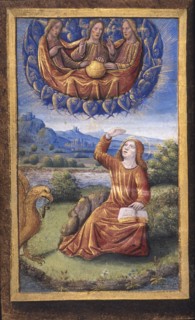 The Holy Trinity (from Lettres bâtardes), ca 1490-1510. Artist: Poyet, Jean (active 1483-1497)