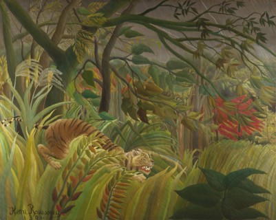 Rousseau, Surpris ! ou Tigre dans une tempête tropicale
