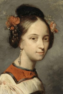 Portrait of the ballerina Marie Taglioni. Artist: Scheffer, Ary (1795-1858)