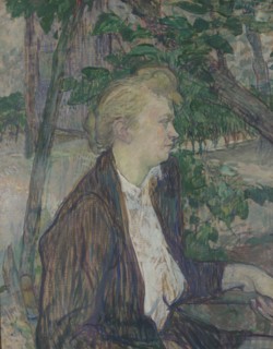 Woman seated in a Garden, 1891. Artist: Toulouse-Lautrec, Henri, de (1864-1901)