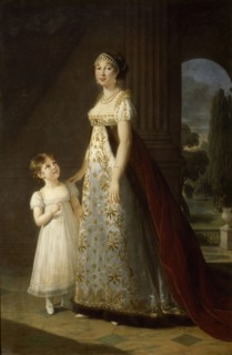 Portrait of Caroline Bonaparte (1782-1839), Queen of Naples and Sicily, with her daughter, Letizia, 1807. Artist: Vigée-Lebrun, Marie Louise Elisabeth (1755-1842)