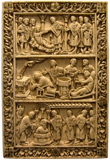 The Baptism of Clovis, ca 850. Artist: West European Applied Art