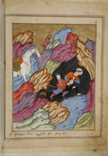 Illustration to the epic poem The Knight in the Panther's Skin by Shota Rustaveli, 18th century. Artist: Tseretliseuli, E. Ts. (active 18th century)