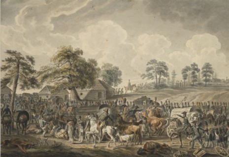 The French Army crossing the Daugava River on July 24, 1812, Mid 1820s. Artist: Adam, Albrecht (1786-1862)