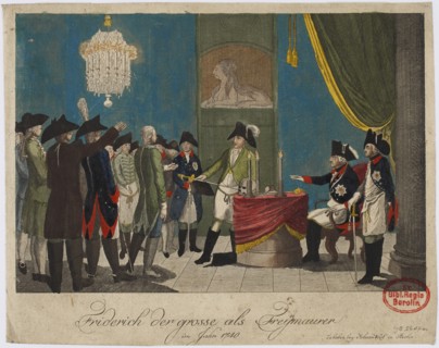Frederick the Great as Freemason in 1740. Artist: Anonymous