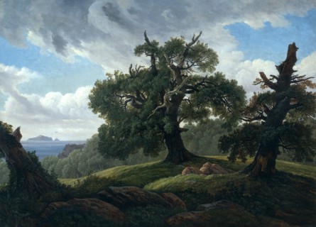 Memory of a Wooded Island in the Baltic Sea (Oak trees by the Sea), 1835. Artist: Carus, Carl Gustav (1789-1869)