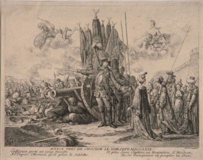 Prince Alexander Mikhaylovich Golitsyn at the Siege of the Khotyn Fortress 1769, 1769. Artist: Chodowiecki, Daniel Nikolaus (1726-1801)