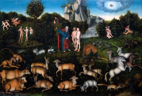 The Garden of Eden, 1530. Artist: Cranach, Lucas, the Elder (1472-1553)
