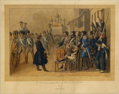 Vyazma on August 30, 1812, 1820s. Artist: Faber du Faur, Christian Wilhelm, von (1780-1857)