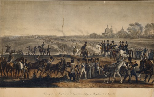 The Crossing the Dnieper on August 14, 1812, 1820s. Artist: Faber du Faur, Christian Wilhelm, von (1780-1857)