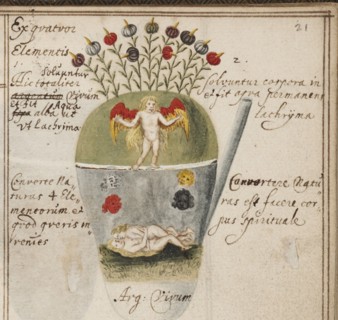 Alchemical notebook, c. 1620. Artist: Grasshoff (Grasshof), Johann (1560-1623)