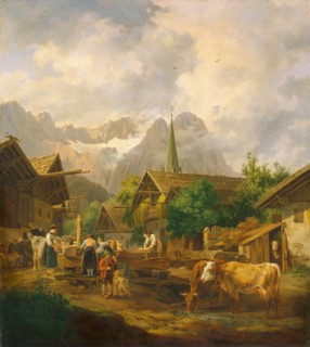 Morning in Partenkirchen, 1819. Artist: Hess, Peter von (1792?1871)