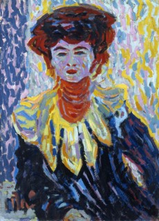 Doris with Ruff Collar, c. 1906. Artist: Kirchner, Ernst Ludwig (1880-1938)