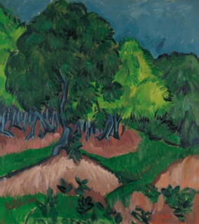 Landscape with Chestnut Tree, 1913. Artist: Kirchner, Ernst Ludwig (1880-1938)
