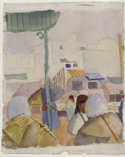 Market in Tunis II, 1914. Artist: Macke, August (1887-1914)