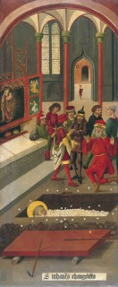 The Miracle of the Host at the Tomb of Saint John, 1478. Artist: Mälesskircher, Gabriel (ca. 1425-1495)
