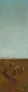 Flying Kites, ca 1880-1885. Artist: Spitzweg, Carl (1808-1885)