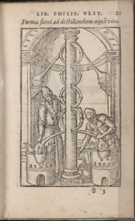 Alchemical apparatus (From: Liber de secretis naturae), 1556-1557. Artist: Ulstadius (Ulstadt), Philipus (Philip) (active 16th century)