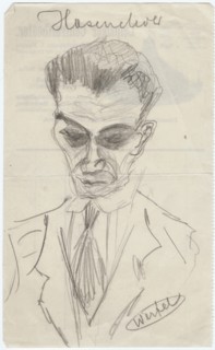 Portrait of Walter Hasenclever (1890-1940), Early 1930s. Artist: Werfel, Franz (1890-1945)