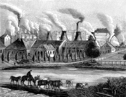 View from the Huta Laury in 1840. Artist: Anonymous