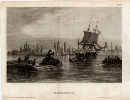 View of Arkhangelsk, 1833. Artist: Anonymous