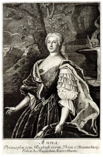 Portrait of Princess Anna Leopoldovna (1718-1746), tsar's Ivan VI mother. Artist: Anonymous