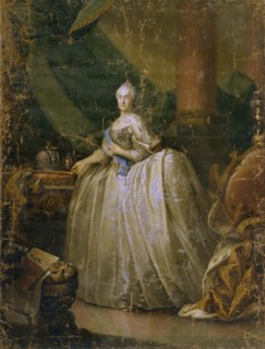 Portrait of Empress Catherine II (1729-1796), 1765. Artist: Buchholz, Heinrich (1735-1780)