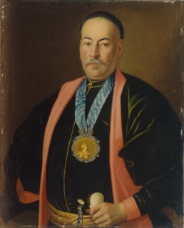Portrait of Stepan Danilovich Yefremov, Ataman of the Don Cossack Host, 1765. Artist: Christineck, Carl Ludwig Johann (1732/3-1792/4)