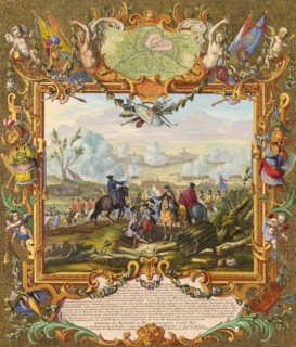 Capture of the Fortress of Audenarde by the Allied Troops in 1708, Early 18th cen.. Artist: Corvinus, Johann August (1683-1738)
