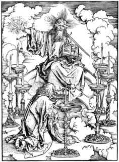 St John's Vision of Christ and the Seven Candlesticks (From The Apocalypse), c. 1497. Artist: Dürer, Albrecht (1471-1528)