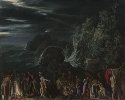 Saint Paul on Malta, ca. 1600. Artist: Elsheimer, Adam (1578-1610)
