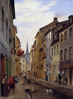 The Parochialstraße, 1831. Artist: Gaertner, Johann Philipp Eduard (1801-1877)