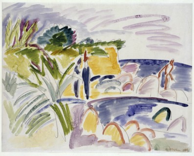 Beach at Fehmarn, 1913. Artist: Kirchner, Ernst Ludwig (1880-1938)