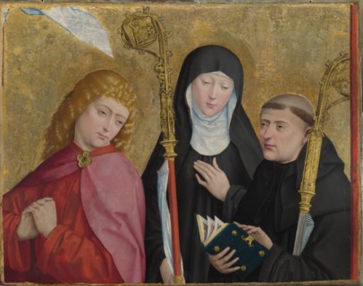 Saints John the Evangelist, Scholastica and Benedict (The Liesborn Altarpiece), ca. 1470-1480. Artist: Master of Liesborn (15th century)