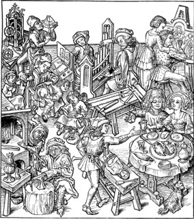 Mercury and His Children. Illustration from the Housebook, 1480s. Artist: Master of the Housebook (between 1470 and 1505)
