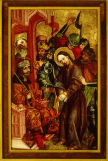 Christ before Pilate (Vlad III as Pontius Pilate), ca 1463-1464. Artist: Master of Velenje Panels (active 1450-1465)