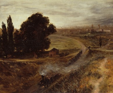 The Berlin-Potsdam Railway, 1847. Artist: Menzel, Adolph Friedrich, von (1815-1905)
